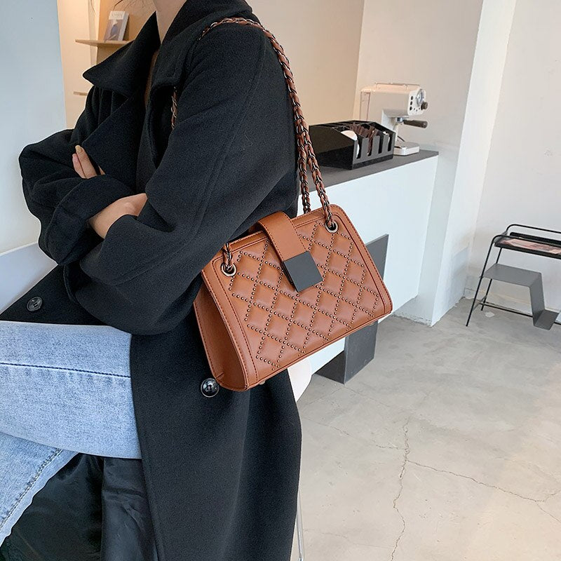 Rivet Designer PU Leather Crossbody Bags