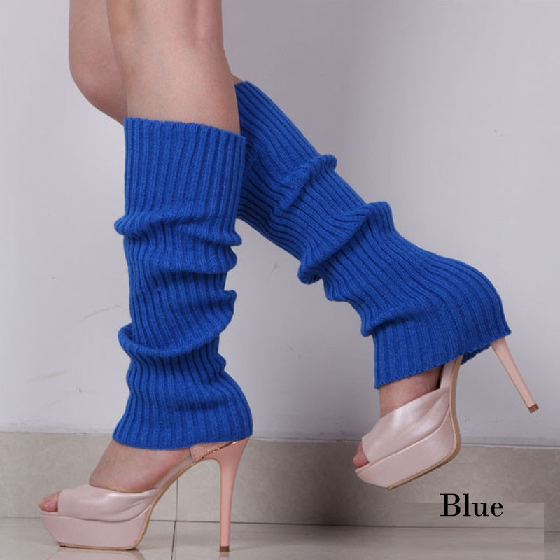 Punk Solid Black Cool Knit Long Socks