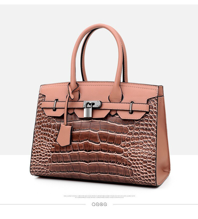 New Crocodile Leather Pattern Handbag