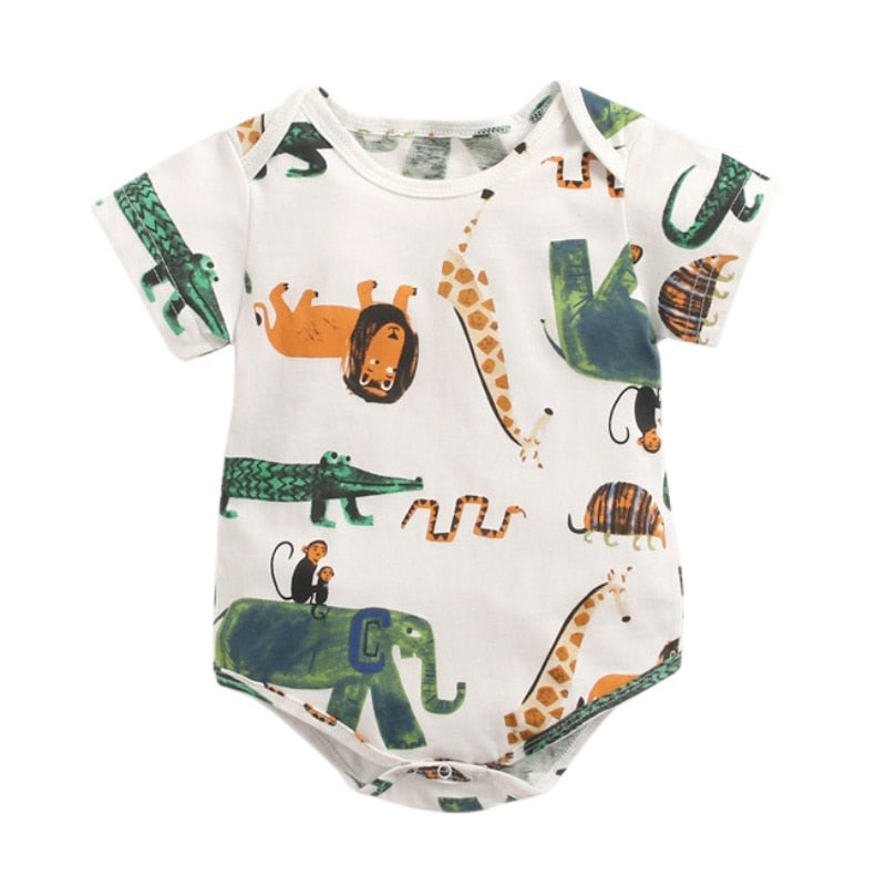 Newborn baby girls bodysuit short