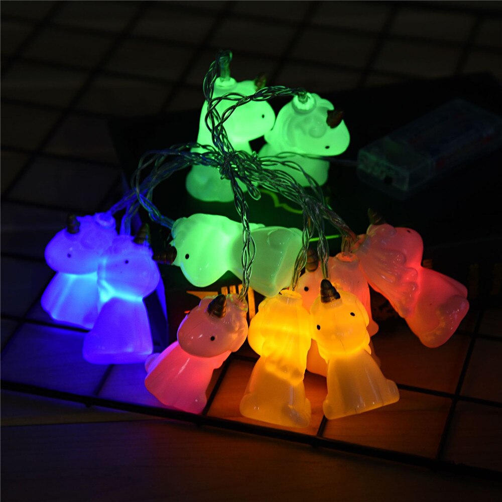 Tree Decorations Unicorn Snowman LED