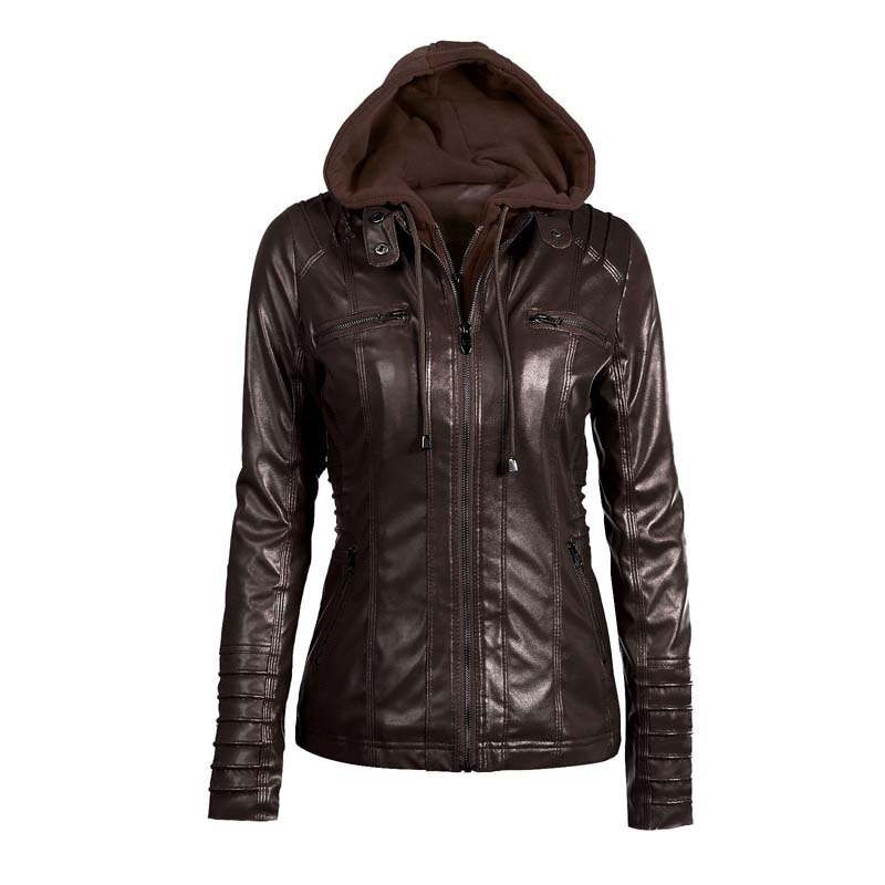 Winter Faux Women  Leather Coat