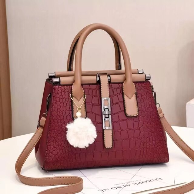 New Crocodile Leather Pattern Handbag