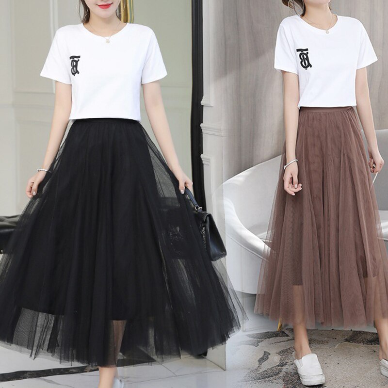 Women Skirt  Sleeve T-shirt