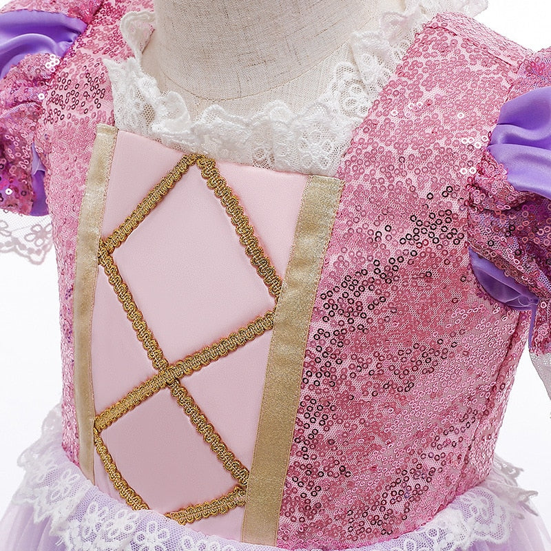 VOGUEON Rapunzel Girls Dress