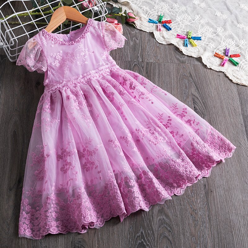 Red Lace Flower Dress