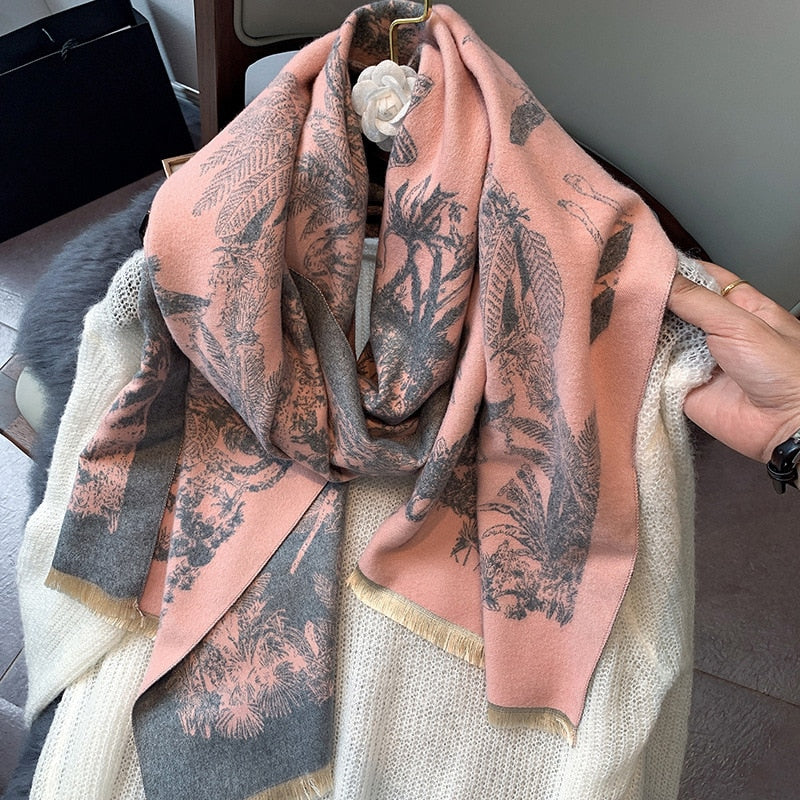 Women Luxury Cashmere Scarf Winter