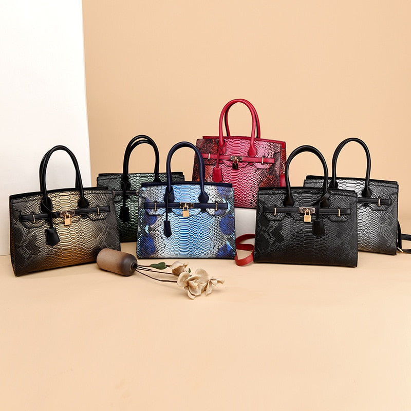 New Crocodile Leather Pattern Handbag