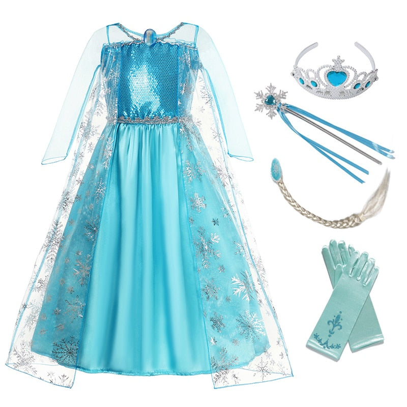Queen Elsa Princess Dress