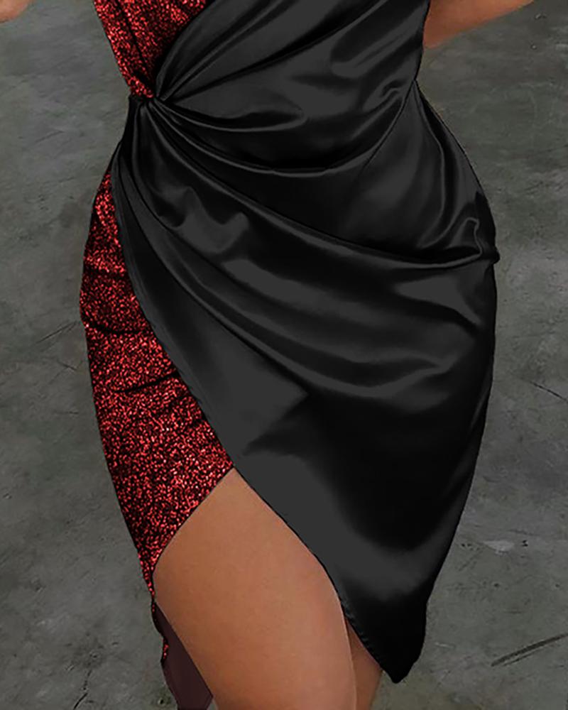 Women Sequined Bodycon Party Mini Dress