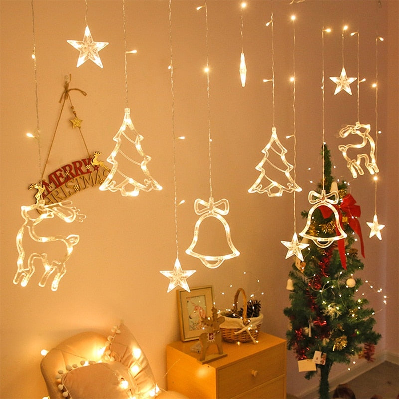 LED Star Moon Curtain Light