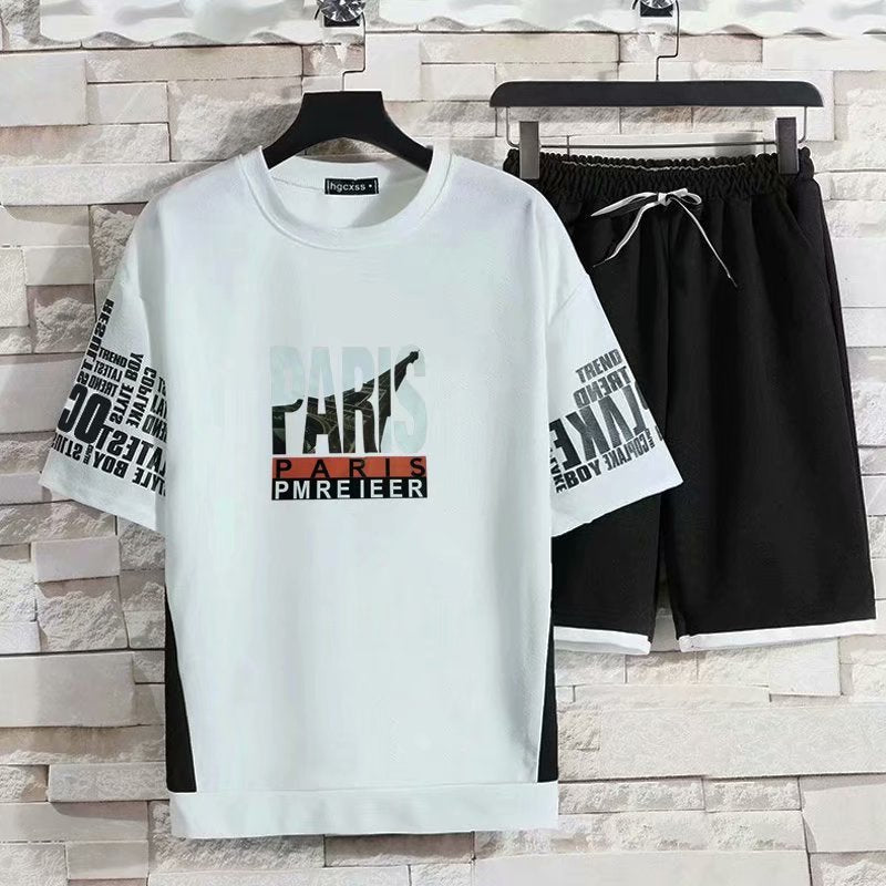 New Men's T-shirt Set Fashion Hip Hop Streetwear