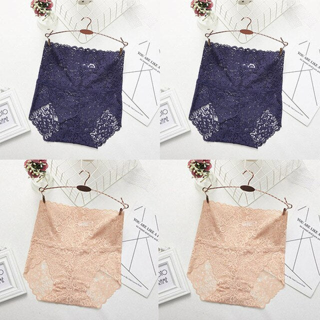 Women High Waist Lace Panties