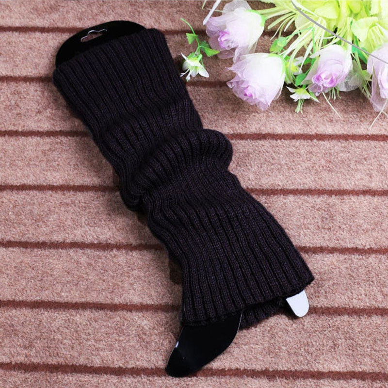 Punk Solid Black Cool Knit Long Socks