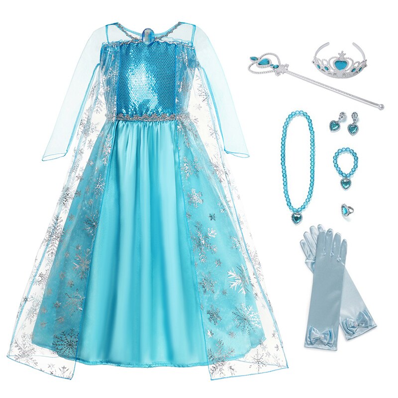 Queen Elsa Princess Dress