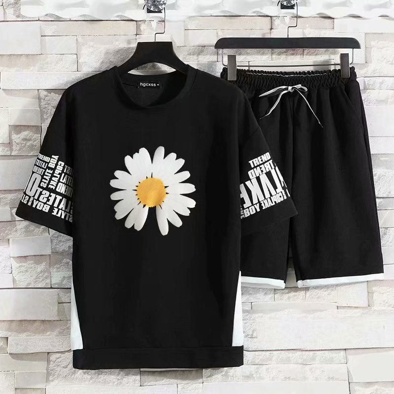New Men's T-shirt Set Fashion Hip Hop Streetwear