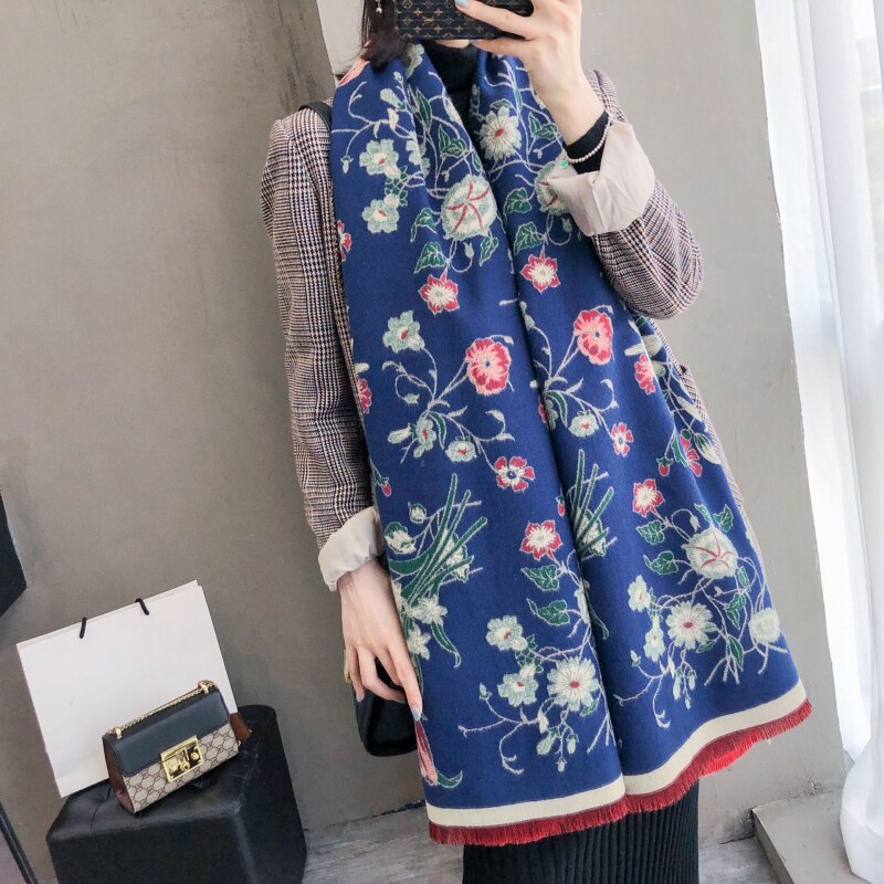 Women Luxury Cashmere Scarf Winter