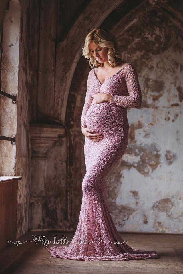 Lace Long Tail Maternity Dresses
