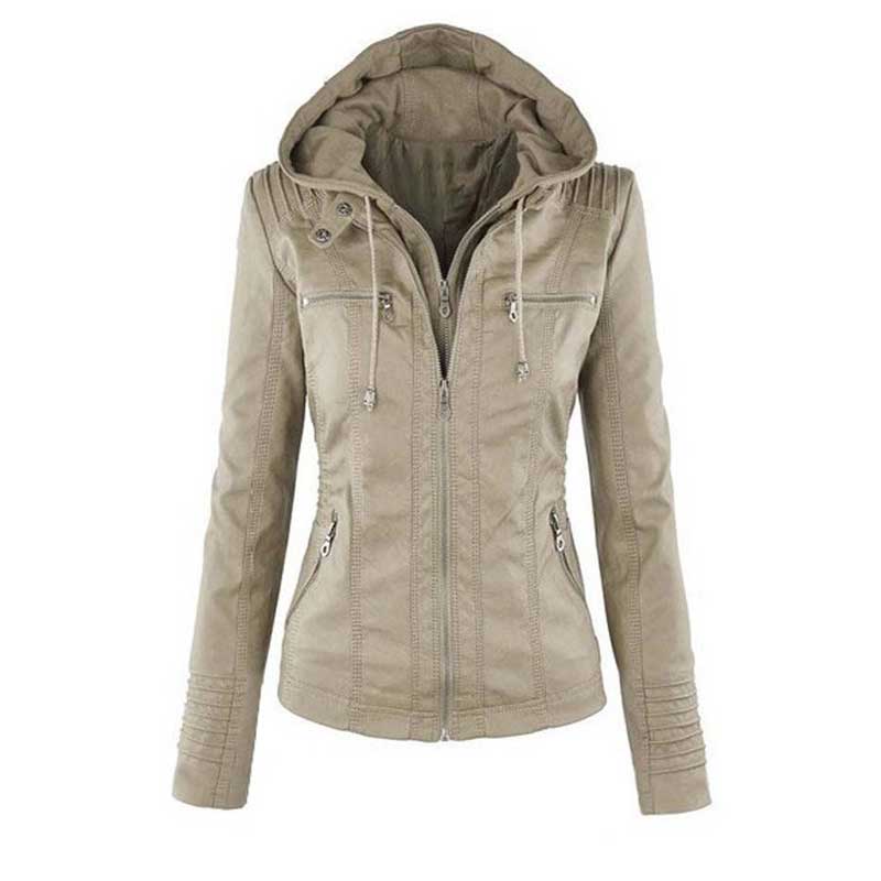 Winter Faux Women  Leather Coat