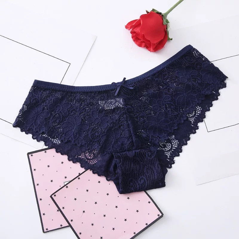 Women Lace Panties Ice Silk Seamless Panty
