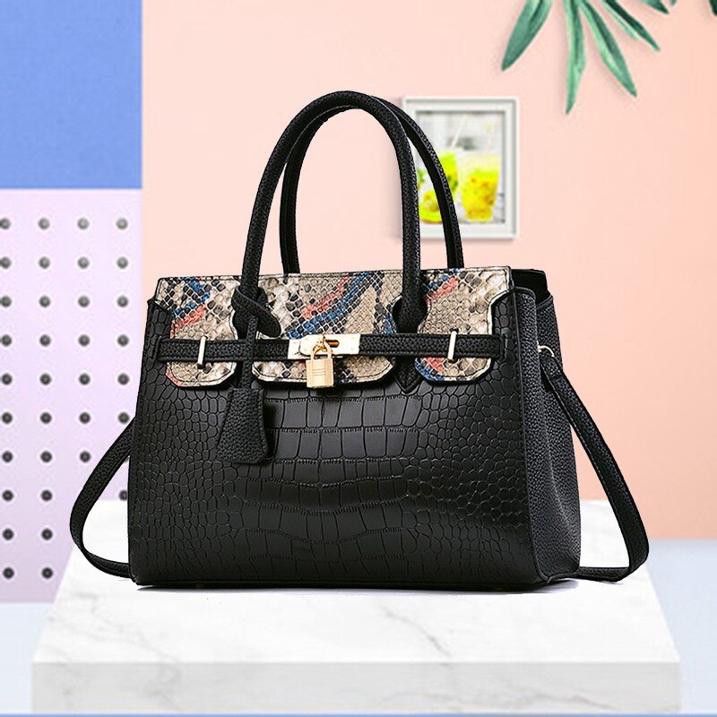 New Crocodile Leather Pattern Handbag