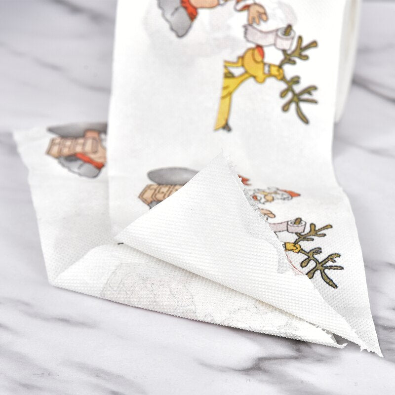 New Year Gifts Roll Santa Claus Reindeer