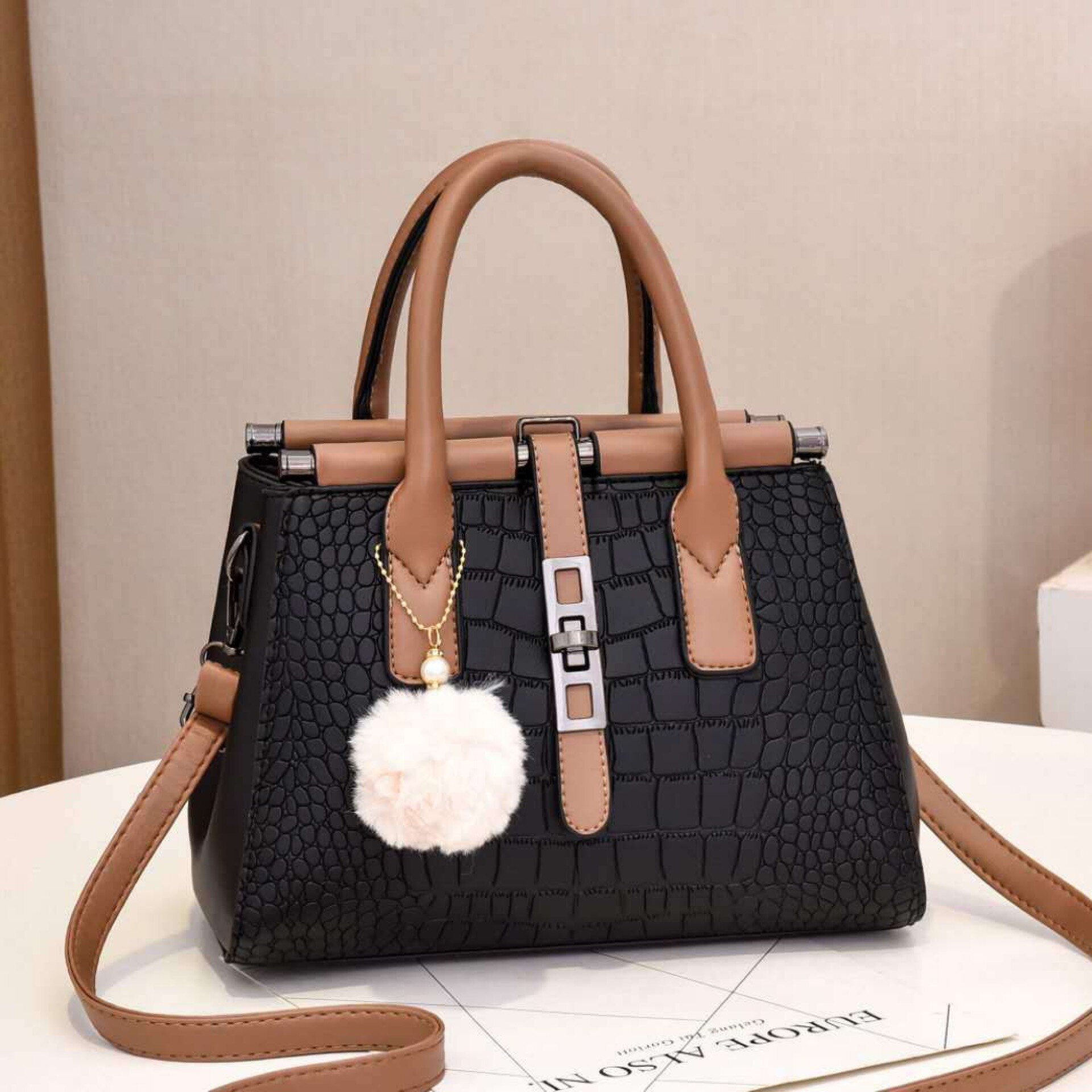 New Crocodile Leather Pattern Handbag