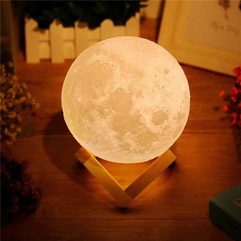 Rechargeable LED Night Light Moon Lamp