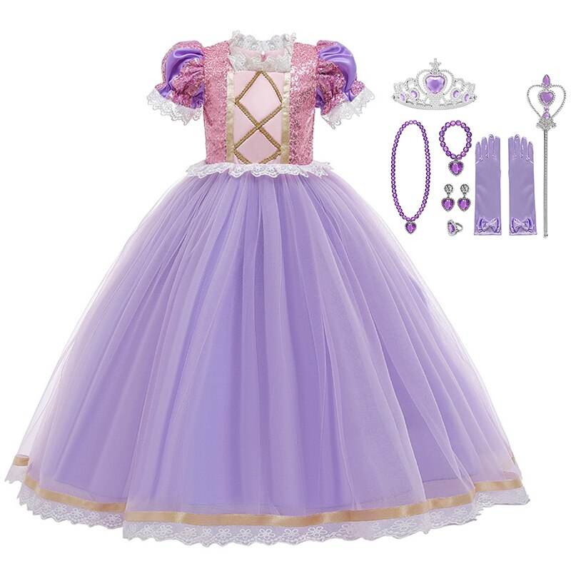 VOGUEON Rapunzel Girls Dress