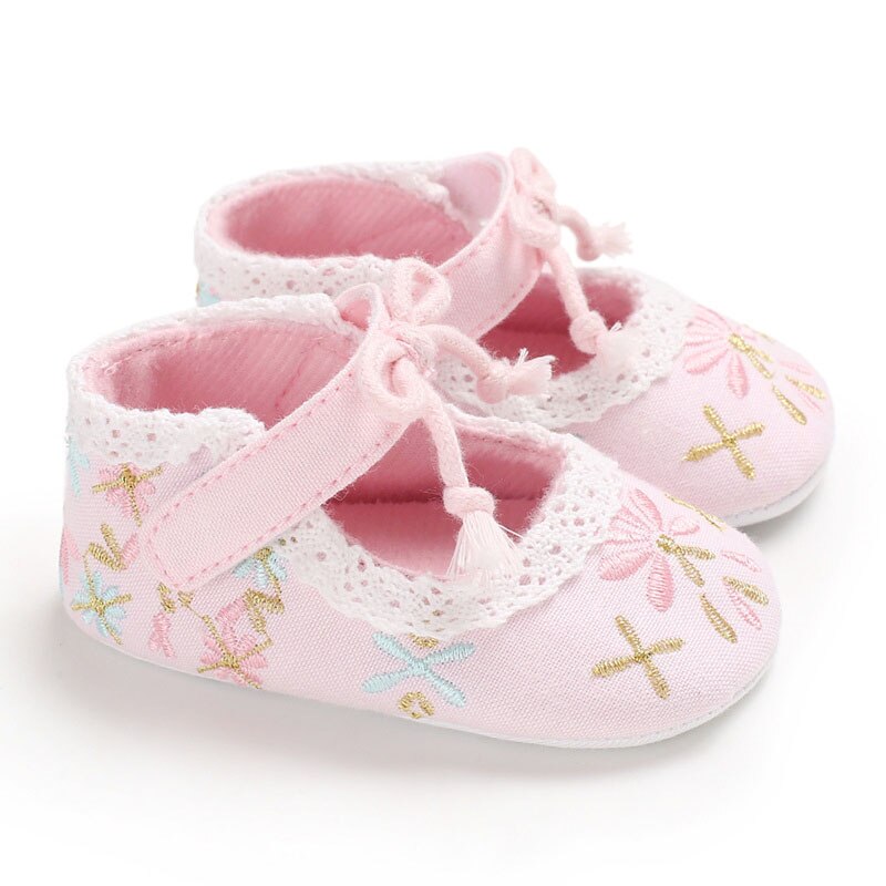 New Flower Embroidery Baby Girl Shoes