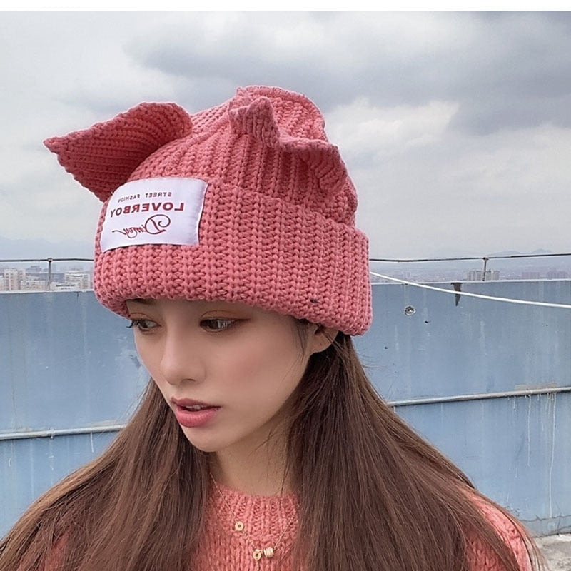 Winter Skullies Cute Women fox Hat