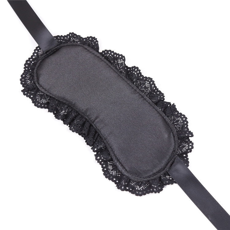 Sexy Black Lace Eye Mask Handcuffs Bracelet