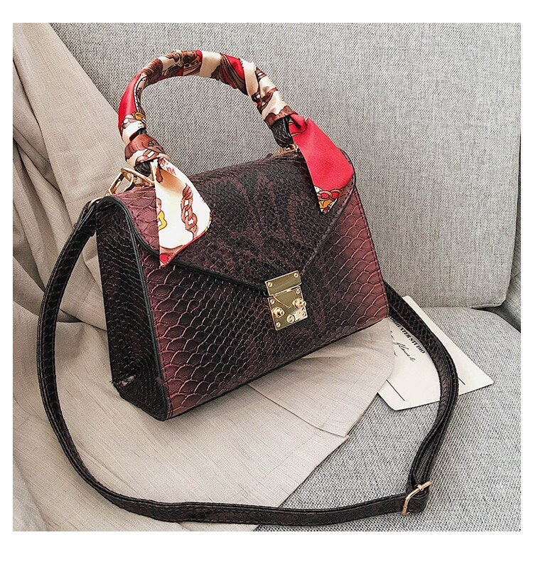 New Crocodile Leather Pattern Handbag