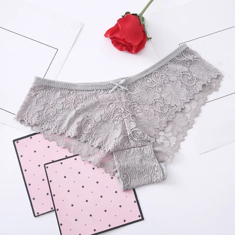 Women Lace Panties Ice Silk Seamless Panty