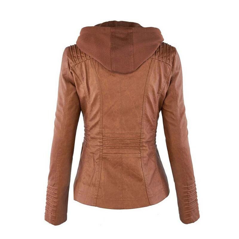 Winter Faux Women  Leather Coat
