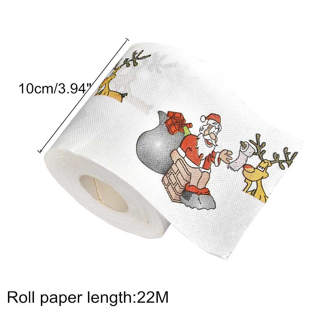 New Year Gifts Roll Santa Claus Reindeer