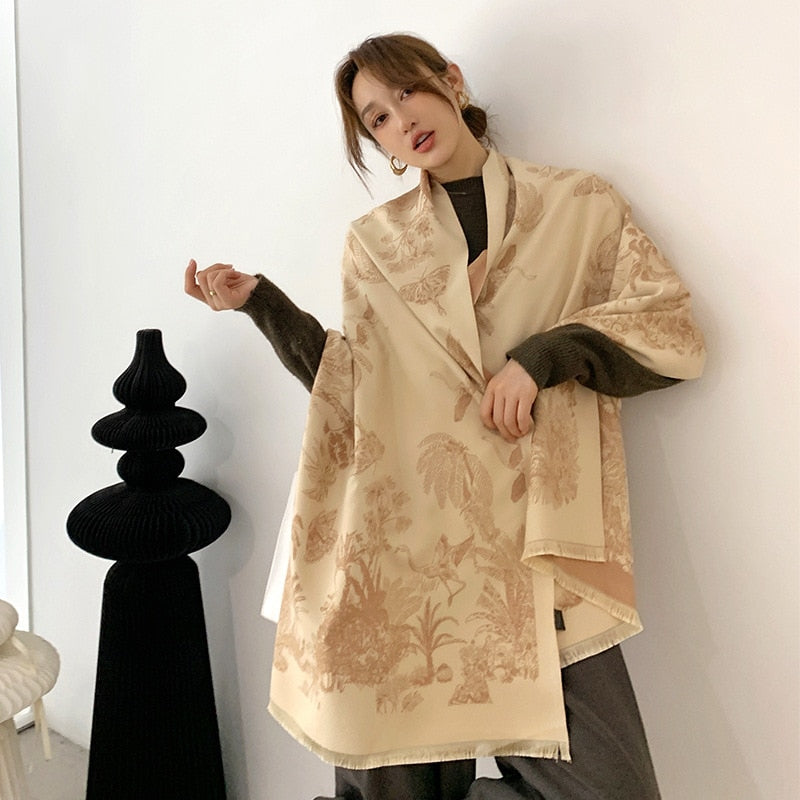 Women Luxury Cashmere Scarf Winter