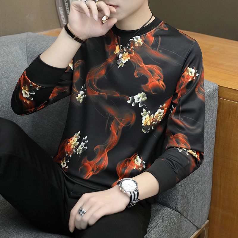 new men t shirt casual long sleeve