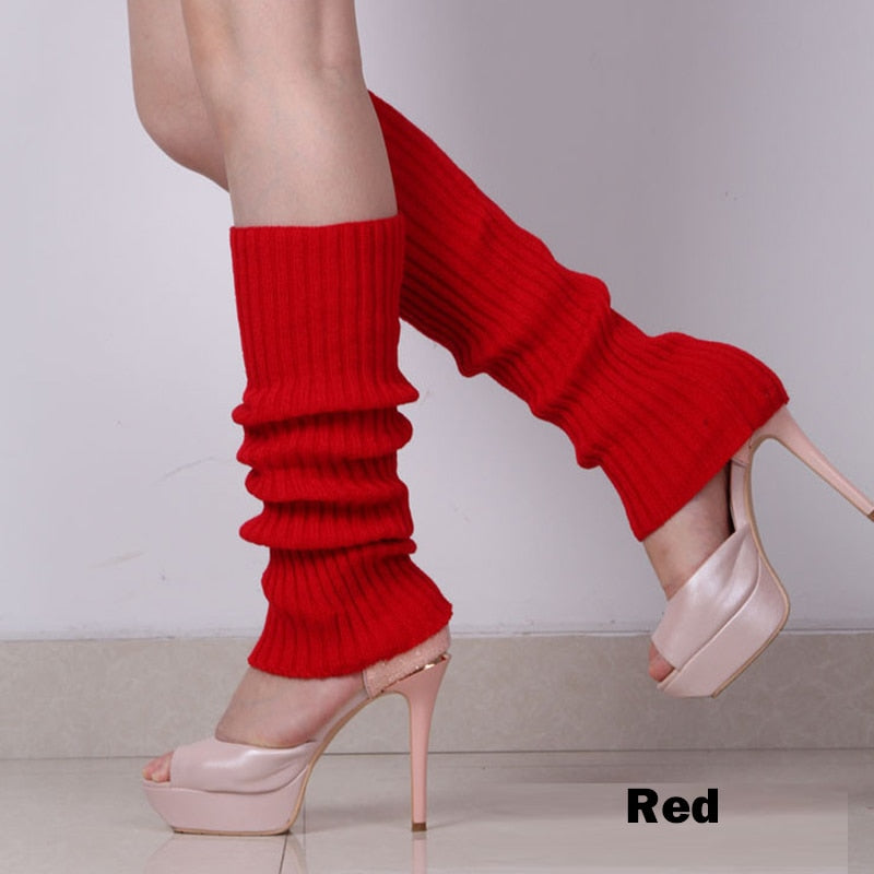 Punk Solid Black Cool Knit Long Socks