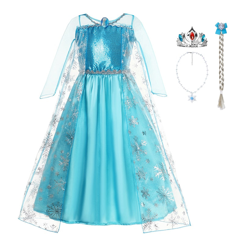 Queen Elsa Princess Dress