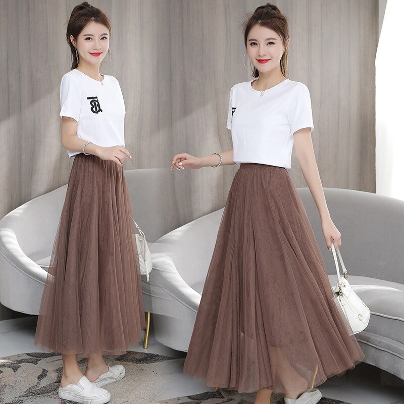 Women Skirt  Sleeve T-shirt