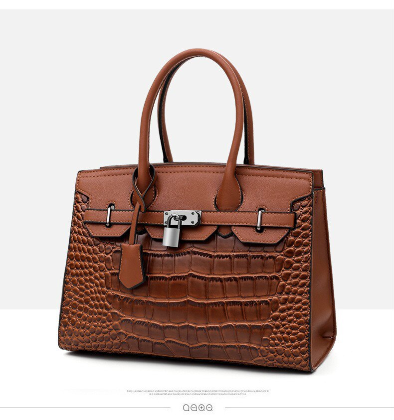 New Crocodile Leather Pattern Handbag