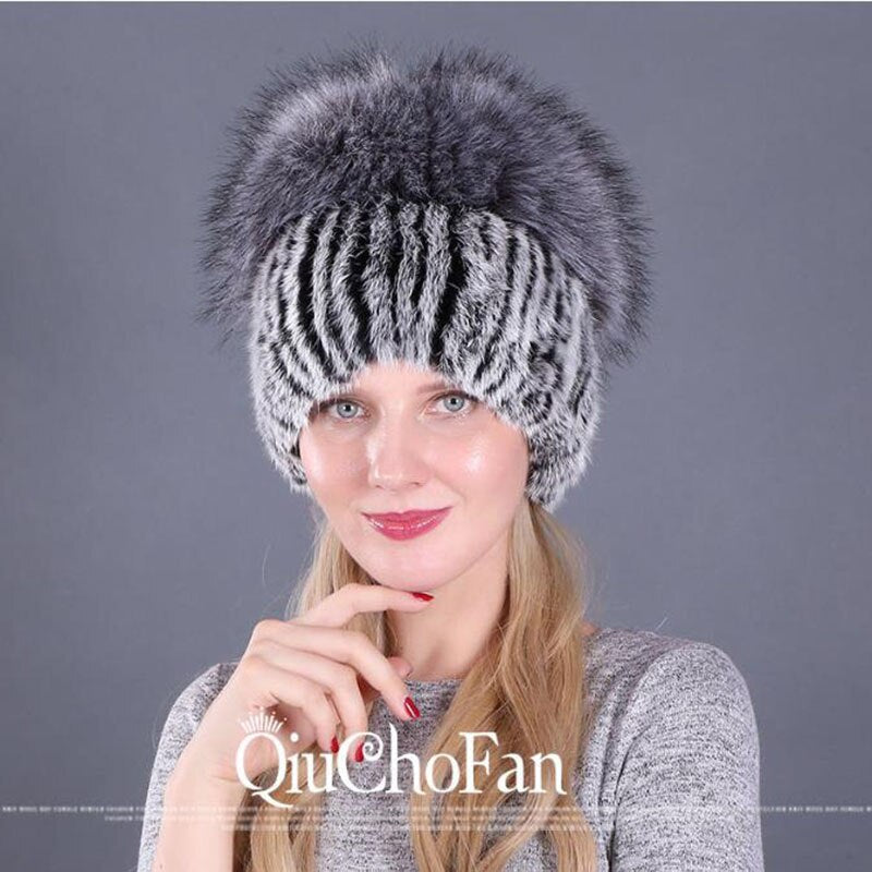 winter rabbit fur hat