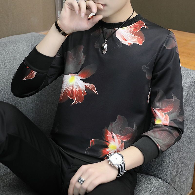 new men t shirt casual long sleeve