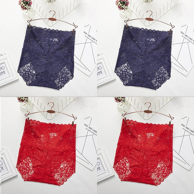 Women High Waist Lace Panties