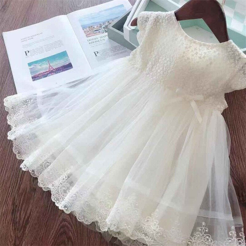 Red Lace Flower Dress