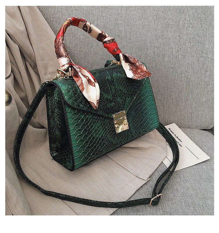 New Crocodile Leather Pattern Handbag