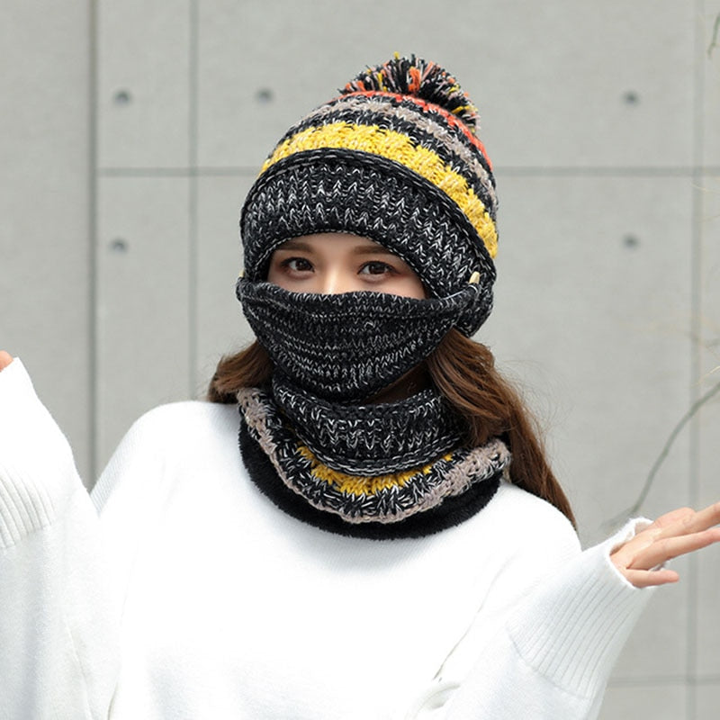Warm Mask Hat And Scarf