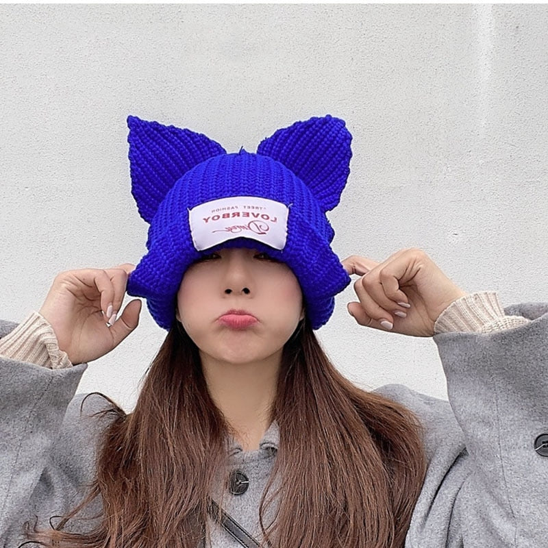 Winter Skullies Cute Women fox Hat