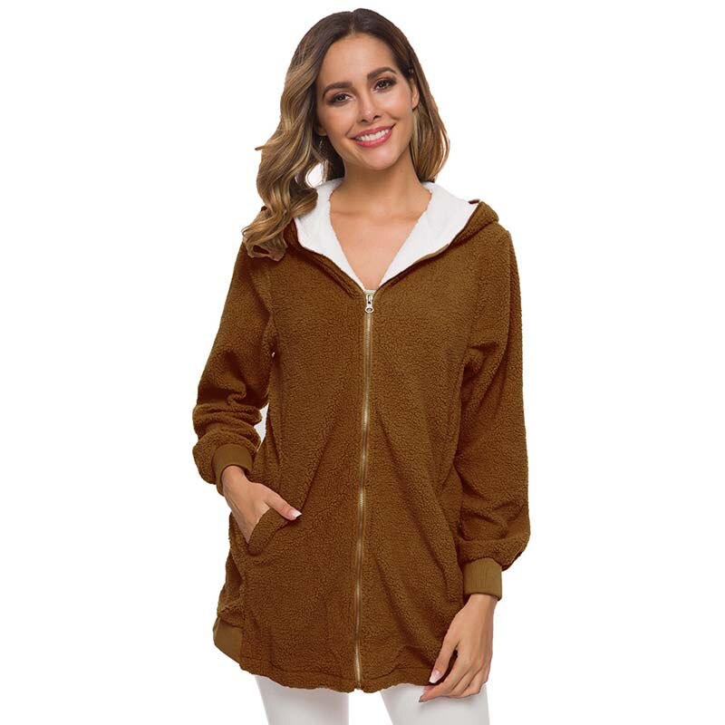 Woman Autumn Faux Fur Coat